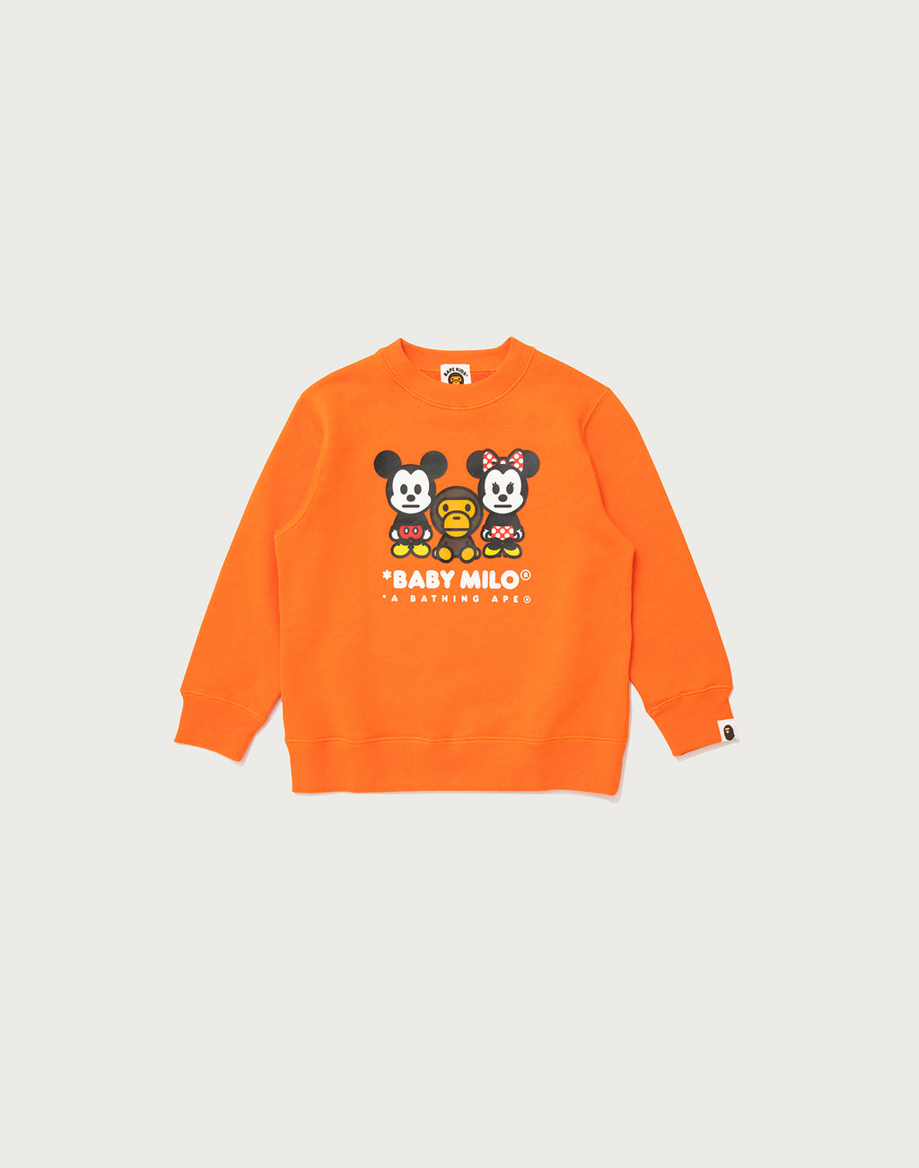 BAPE X DISNEY MICKEY MINNIE BABY MILO CREWNECK SWEATSHIRT KIDS