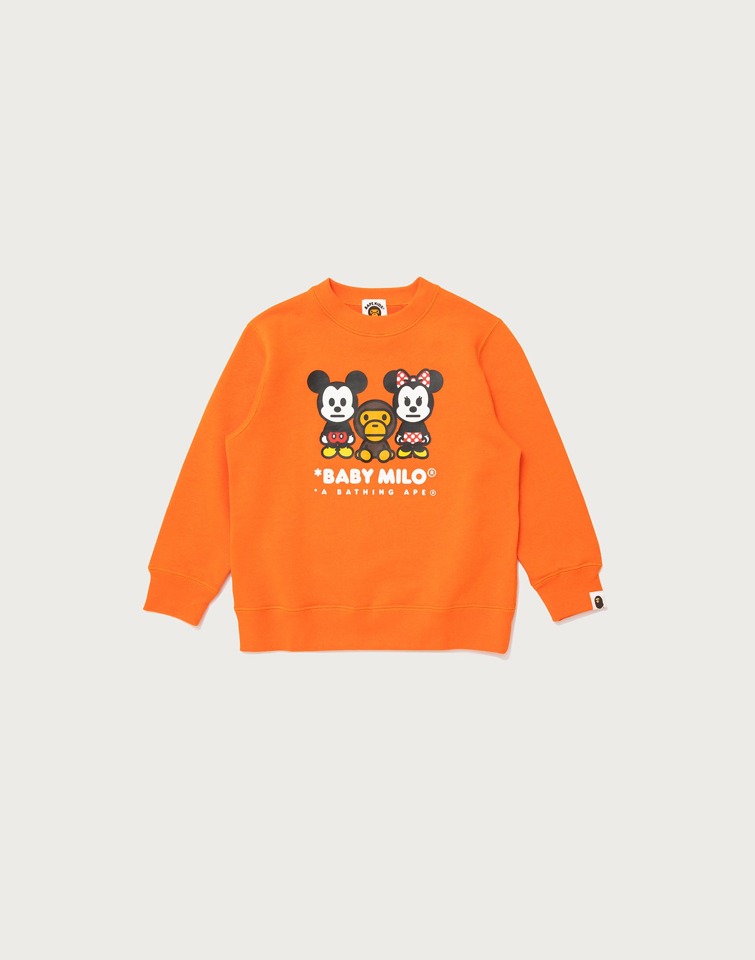 BAPE X DISNEY MICKEY MINNIE BABY MILO CREWNECK SWEATSHIRT KIDS