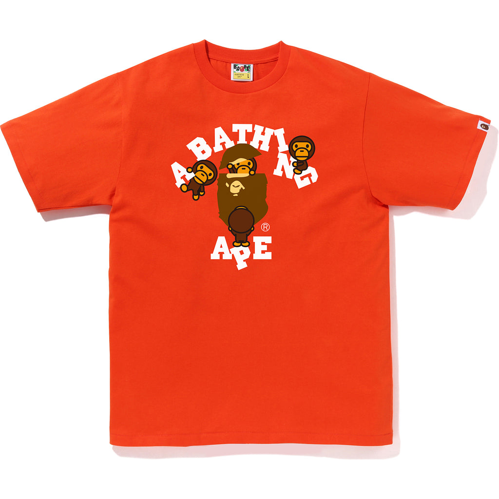 White and orange bape hot sale shirt