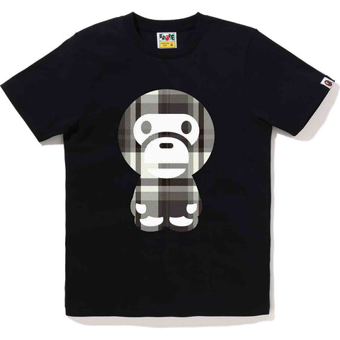 BAPE CHECK BIG BABY MILO TEE LADIES