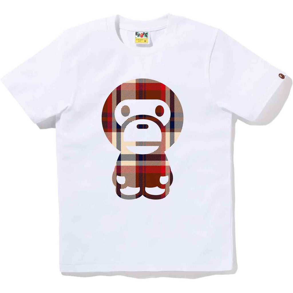 BAPE CHECK BIG BABY MILO TEE LADIES