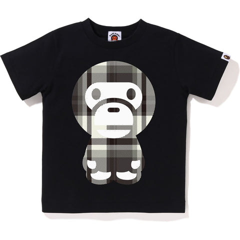 BAPE CHECK BIG BABY MILO TEE KIDS