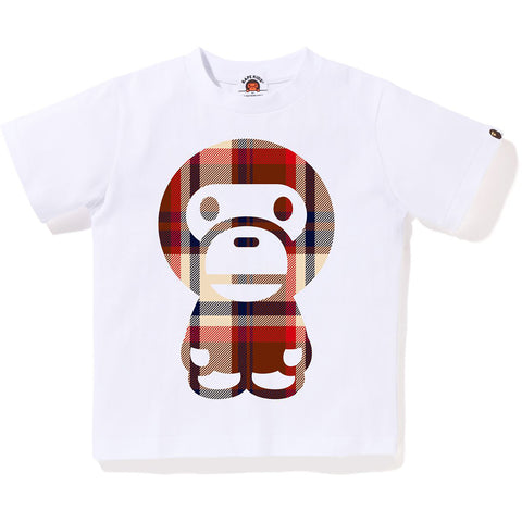 BAPE CHECK BIG BABY MILO TEE KIDS