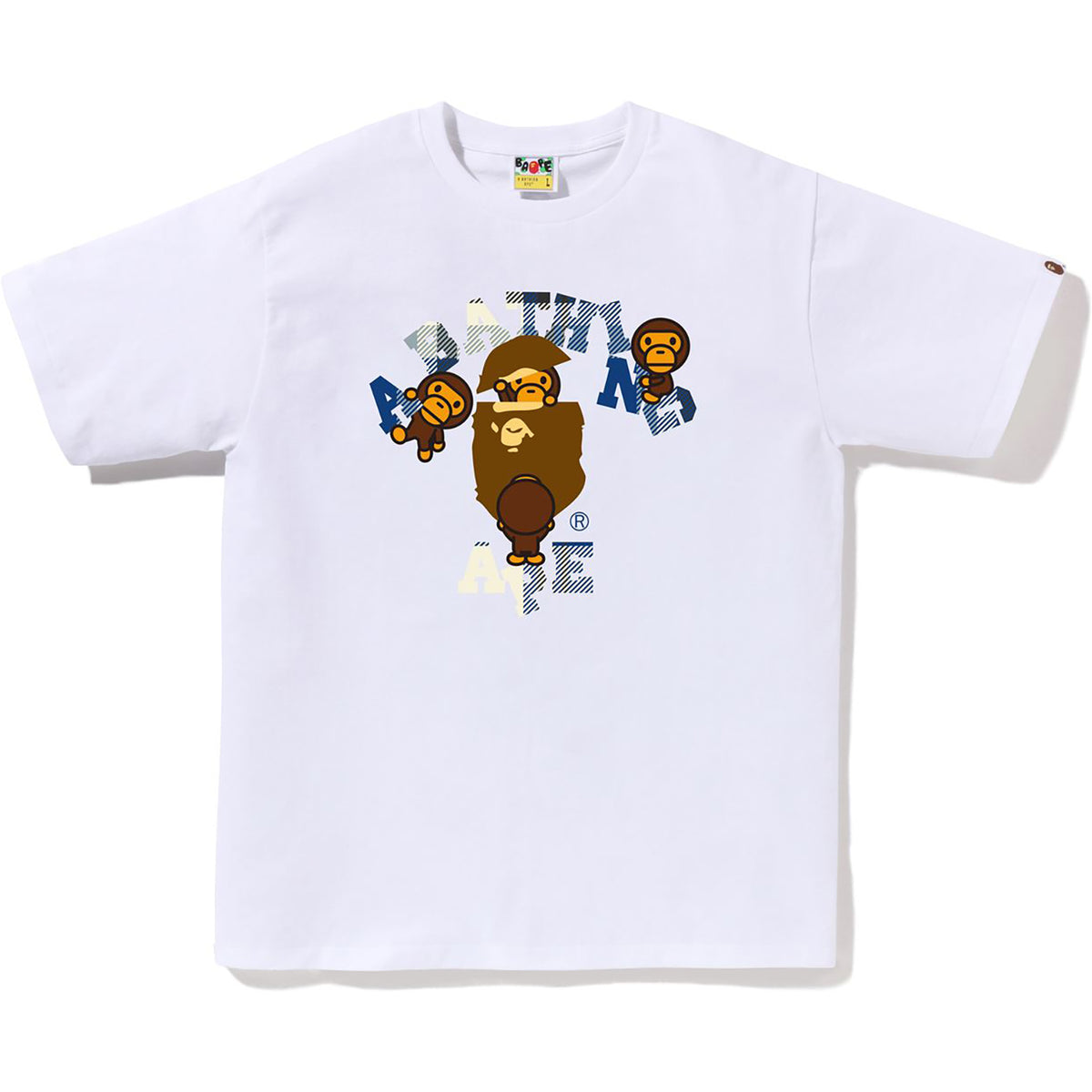 BAPE CHECK COLLEGE MILO TEE MENS