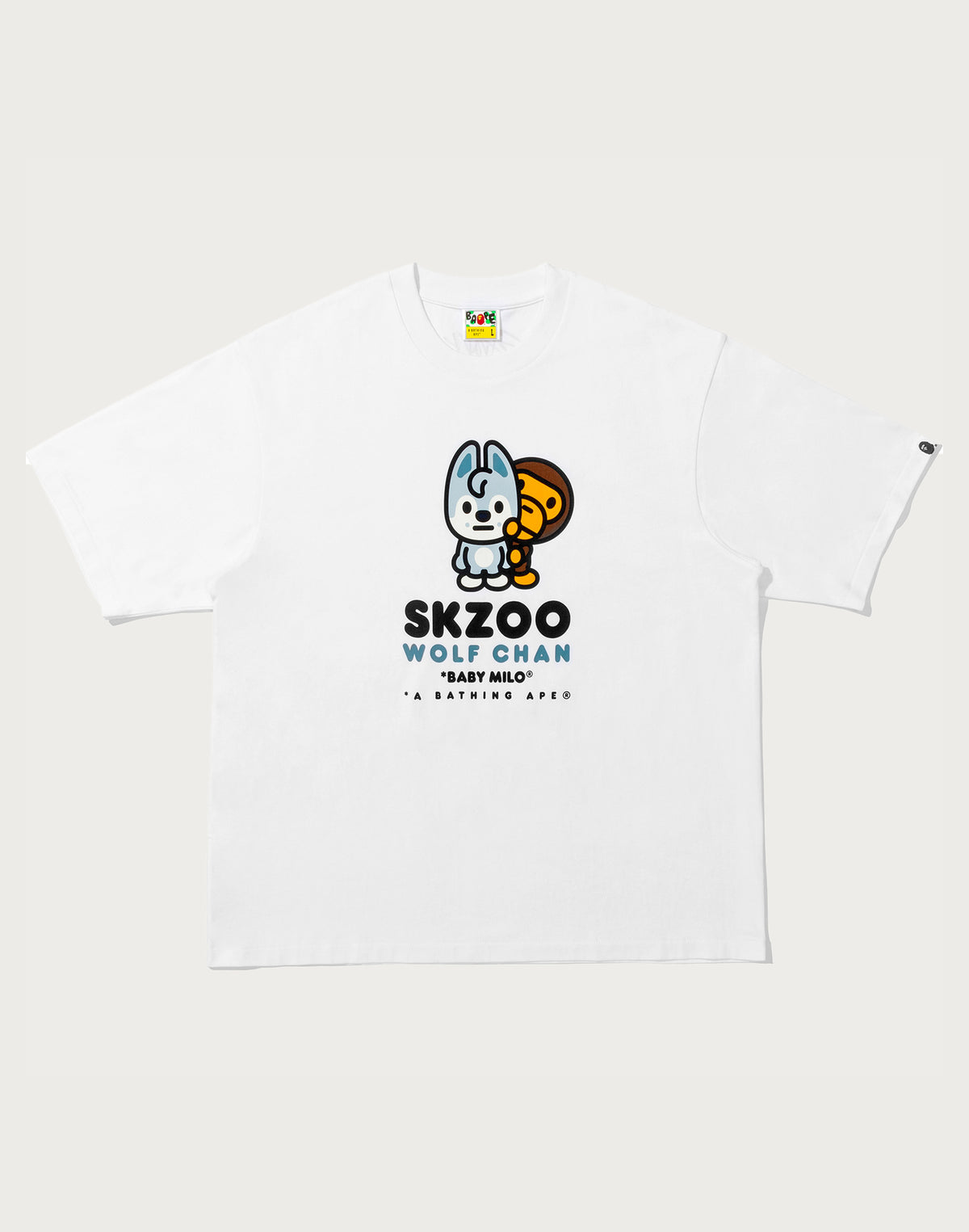 BAPE X STRAY KIDS WOLF CHAN BABY MILO TEE MENS