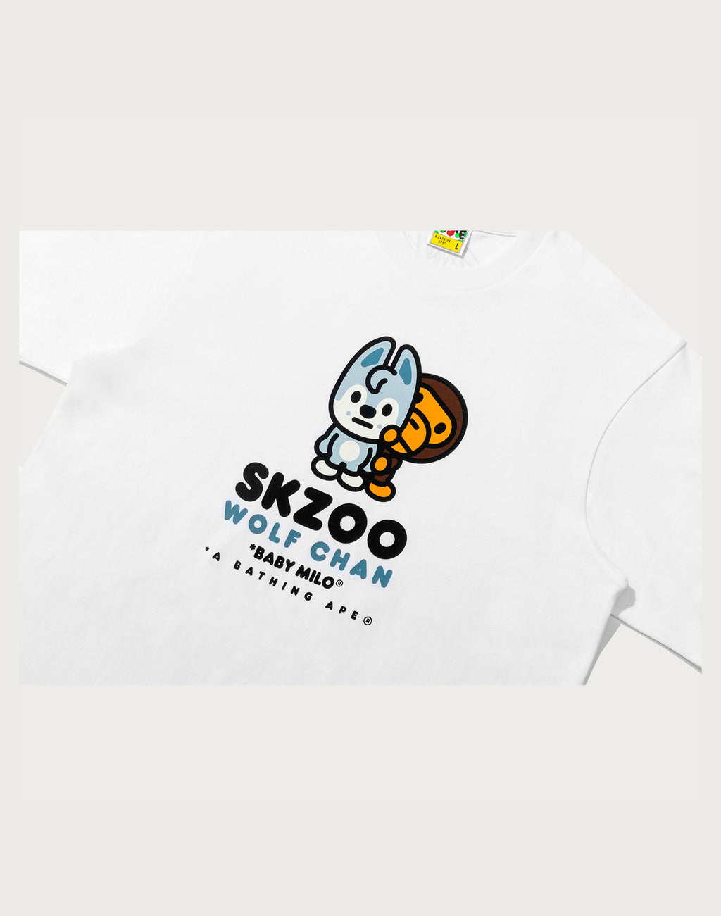 BAPE X STRAY KIDS WOLF CHAN BABY MILO TEE MENS