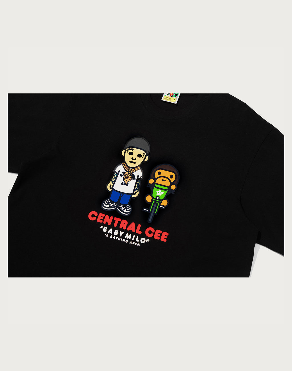 BAPE X SPOTIFY BY CENTRAL CEE BABY MILO RELAXED FIT TEE MENS
