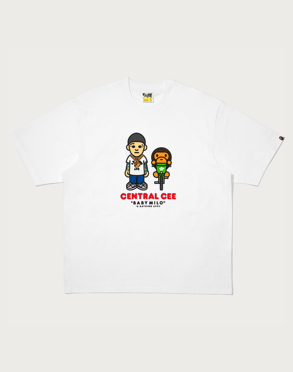 BAPE X SPOTIFY BY CENTRAL CEE BABY MILO RELAXED FIT TEE MENS