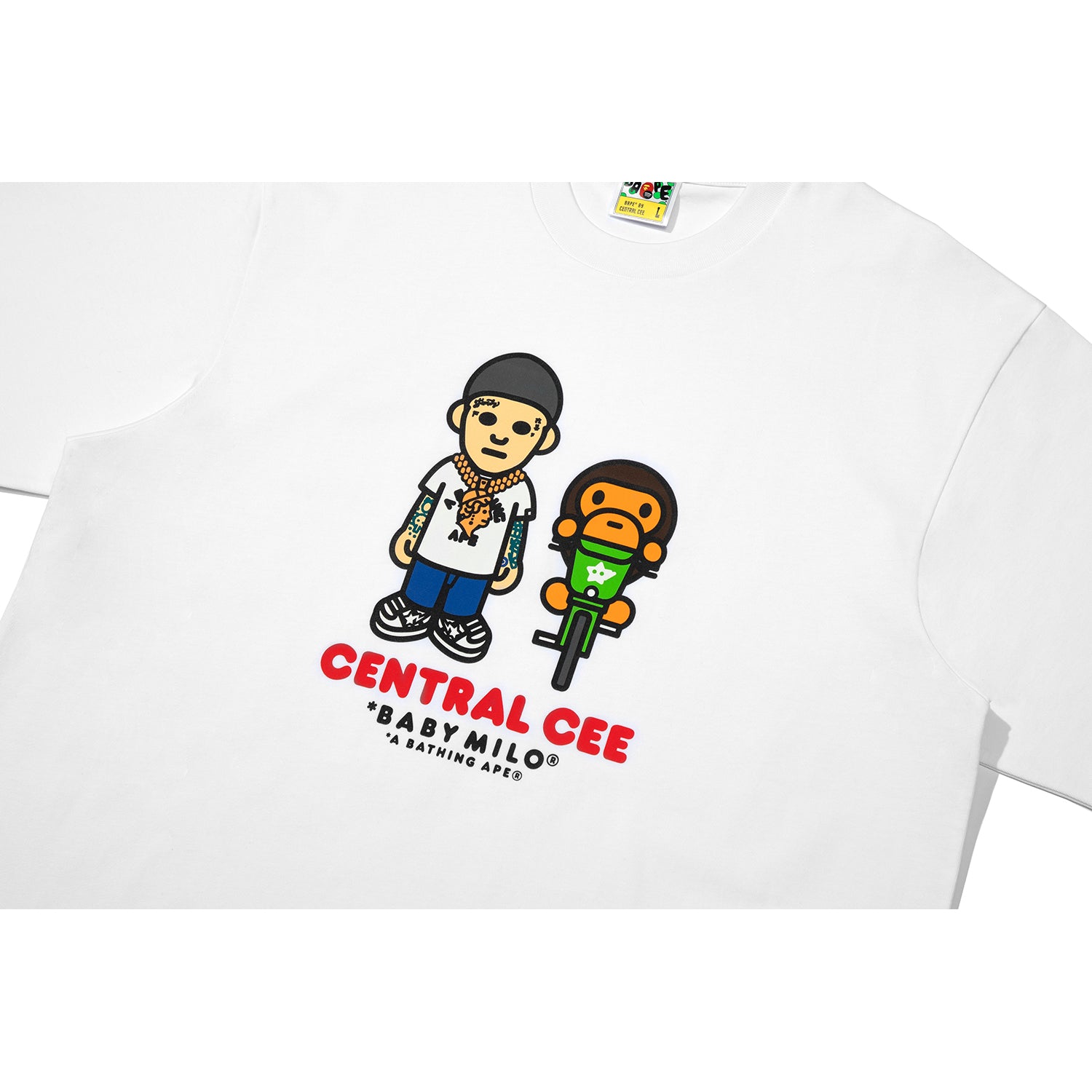 Bape Spotify SYNA Central Cee Milo マイロ BAPE X SPOTIFY BY CENTRAL CEE BABY MILO RELAXED FIT TEE MENS – us
