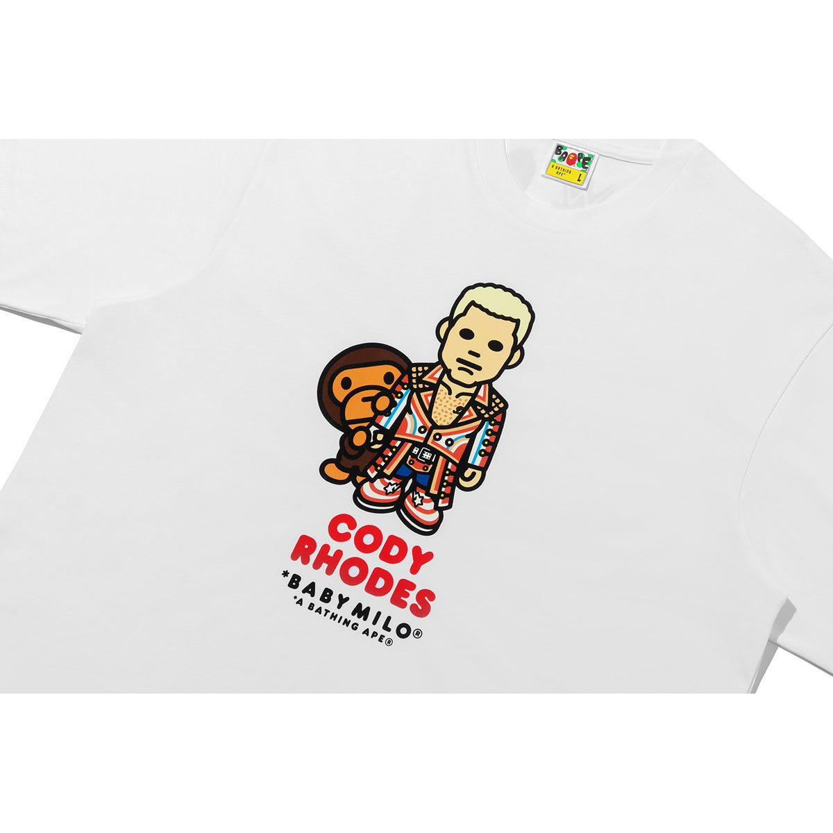 BAPE X WWE CODY RHODES BABY MILO RELAXED FIT TEE MENS