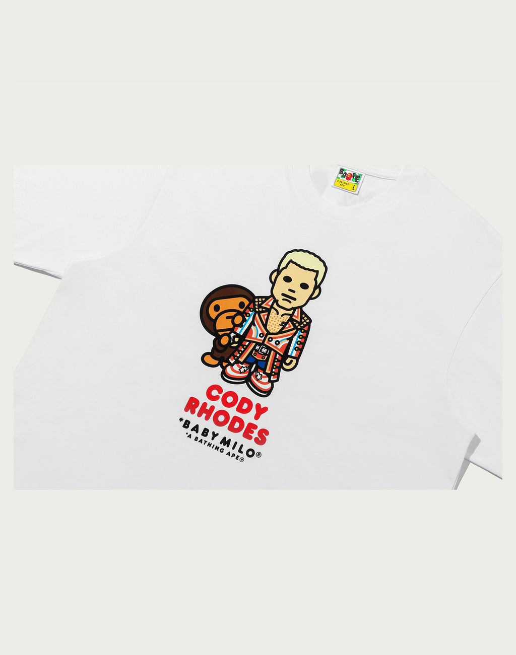 BAPE X WWE CODY RHODES BABY MILO RELAXED FIT TEE MENS