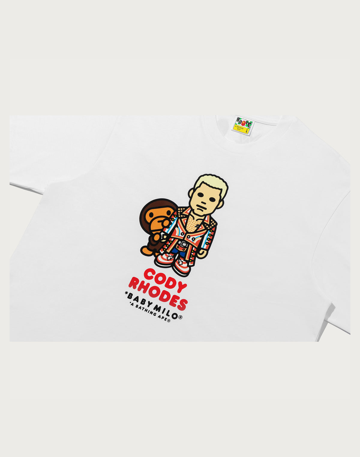 BAPE X WWE CODY RHODES BABY MILO RELAXED FIT TEE MENS