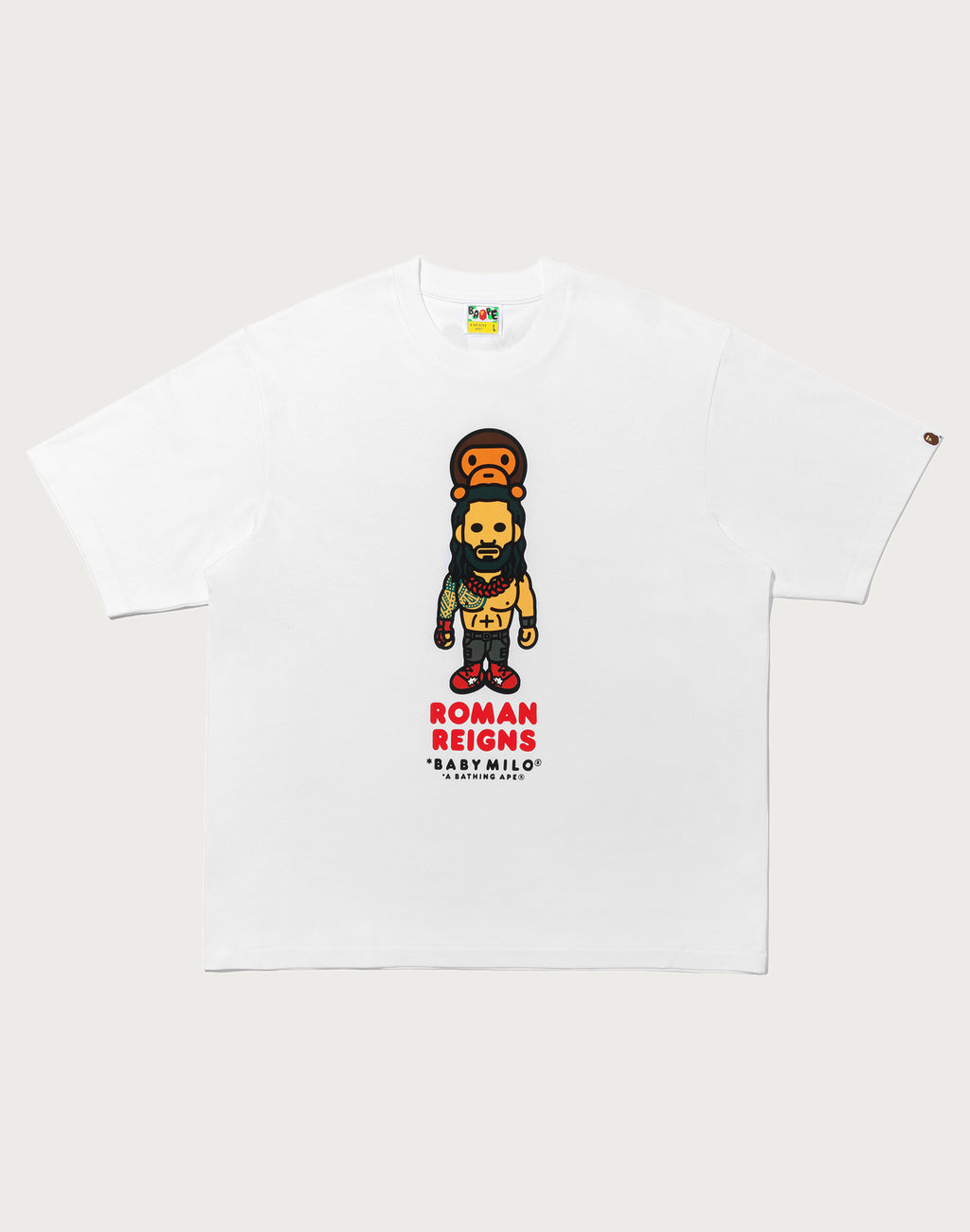 BAPE X WWE ROMAN REIGNS BABY MILO RELAXED FIT TEE MENS