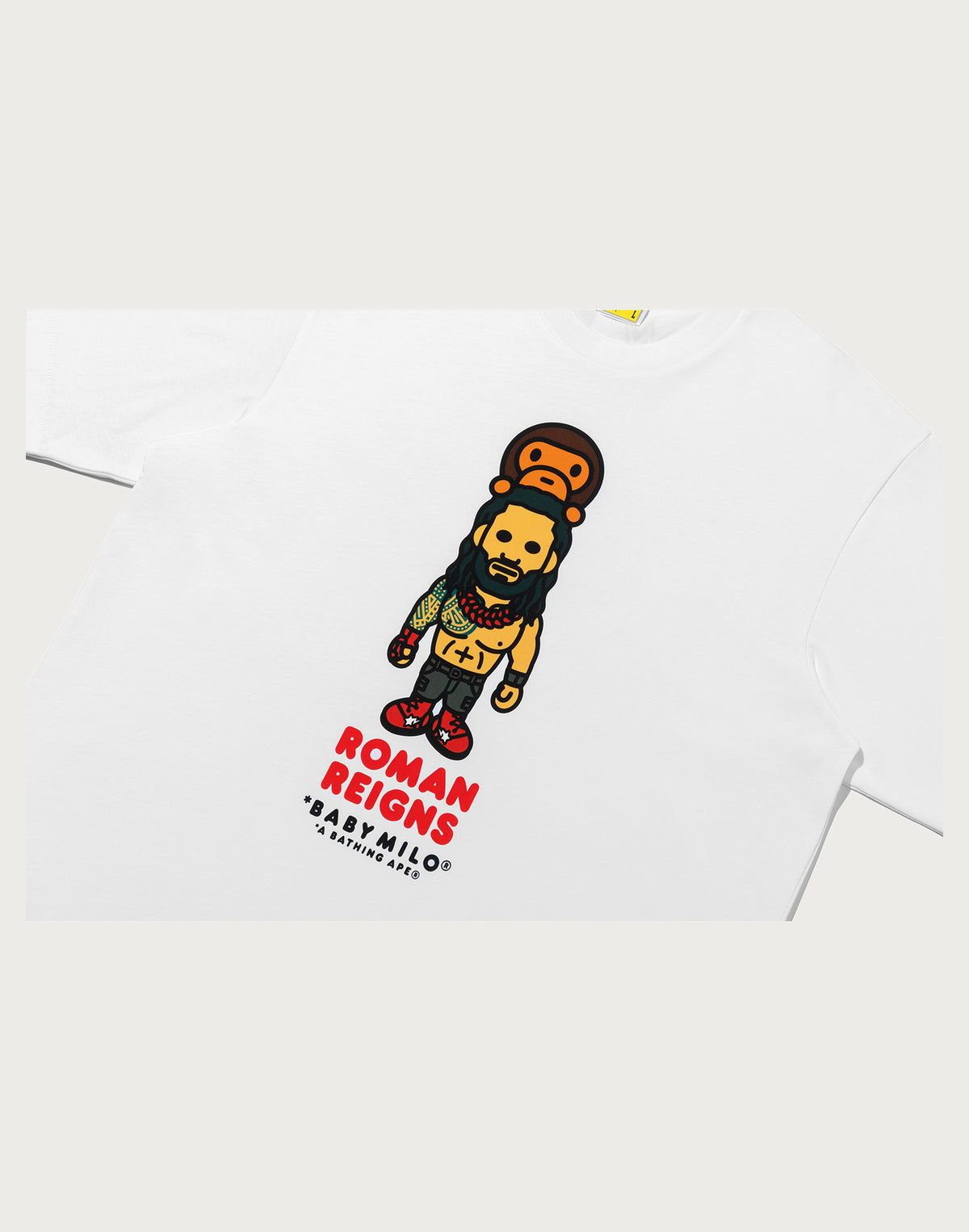BAPE X WWE ROMAN REIGNS BABY MILO RELAXED FIT TEE MENS