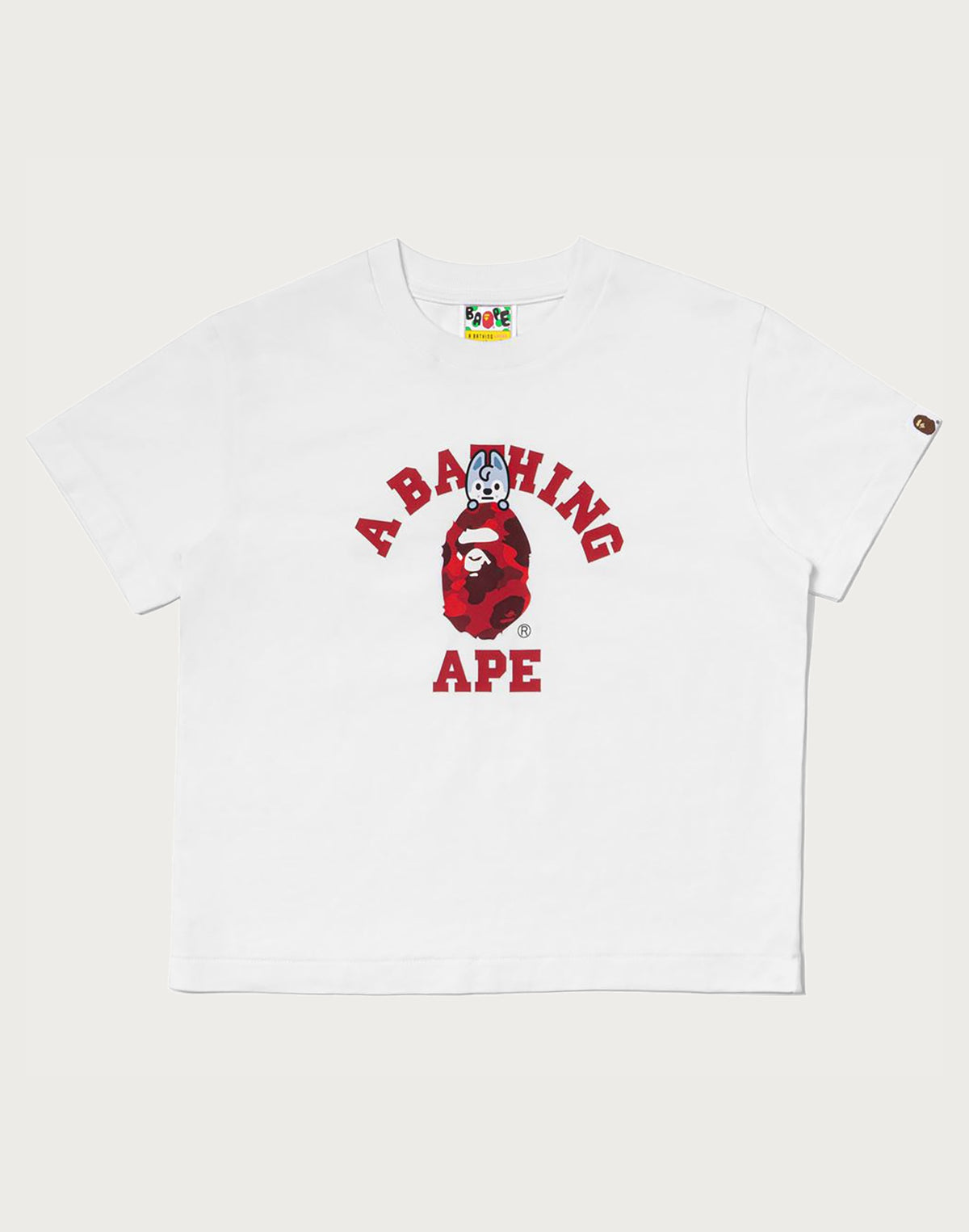 BAPE X STRAYKIDS WOLF CHAN COLLEGE TEE LADIES