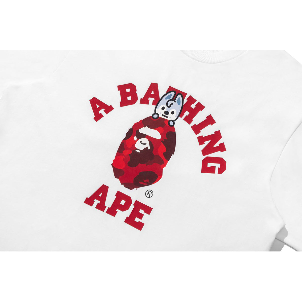 BAPE X STRAYKIDS WOLF CHAN COLLEGE TEE LADIES
