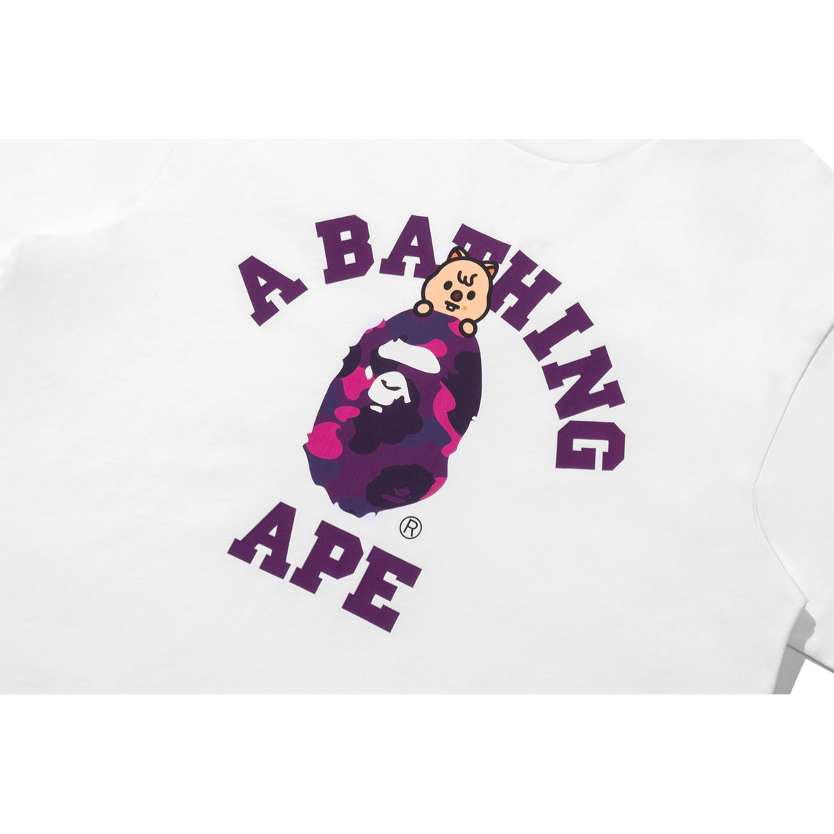 BAPE X STRAYKIDS HAN QUOKKA COLLEGE TEE LADIES
