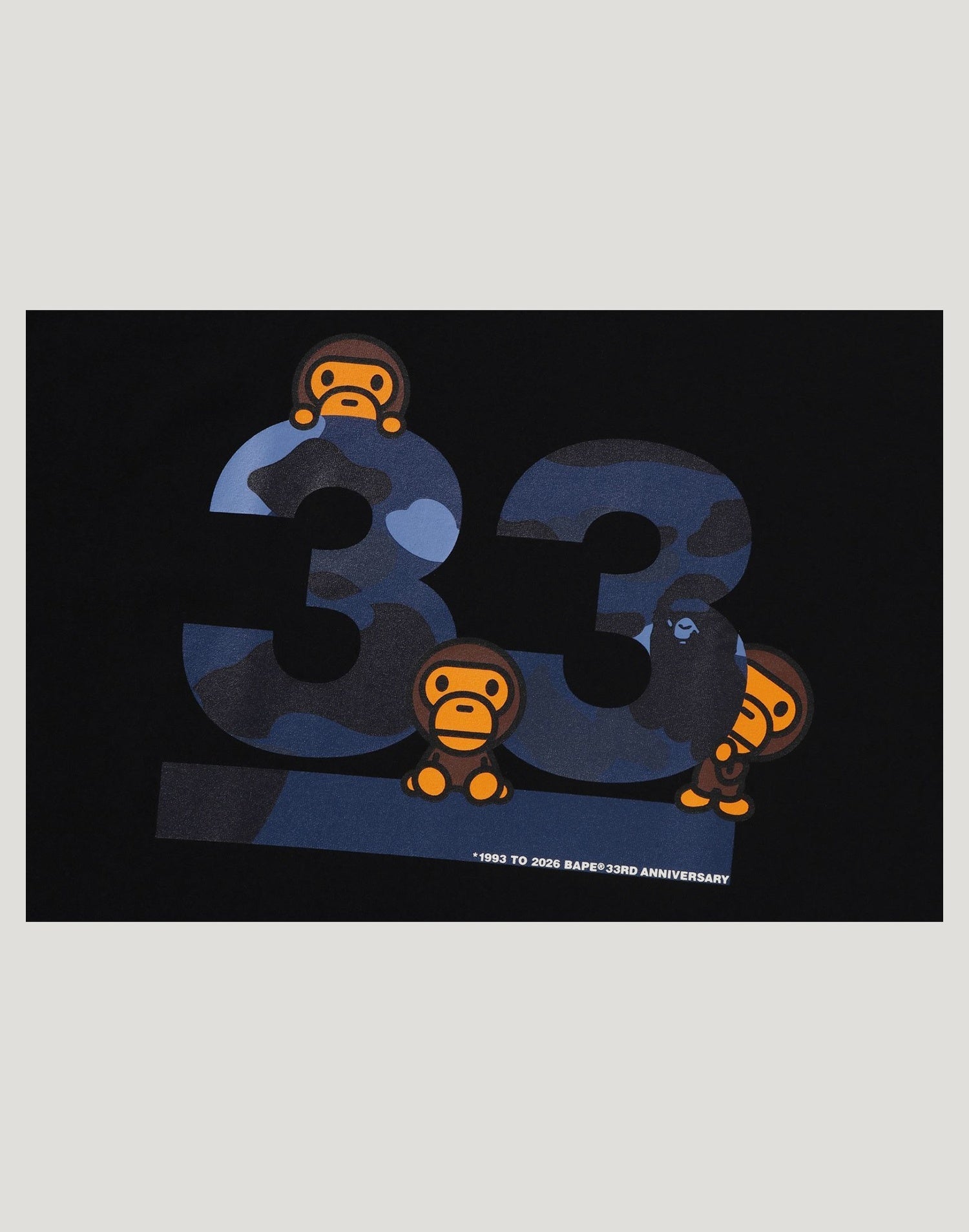 A BATHING APE 33RD ANNIV. BABY MILO TEE MENS