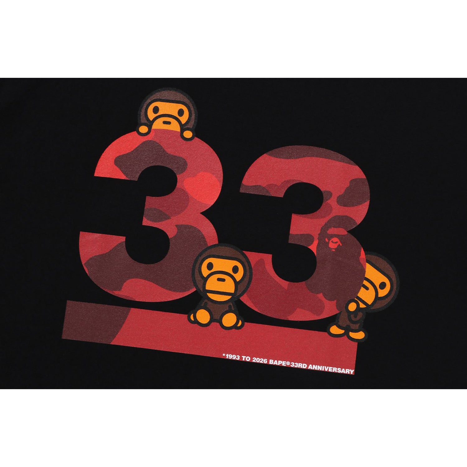 A BATHING APE 33RD ANNIV. BABY MILO TEE MENS – us.bape.com