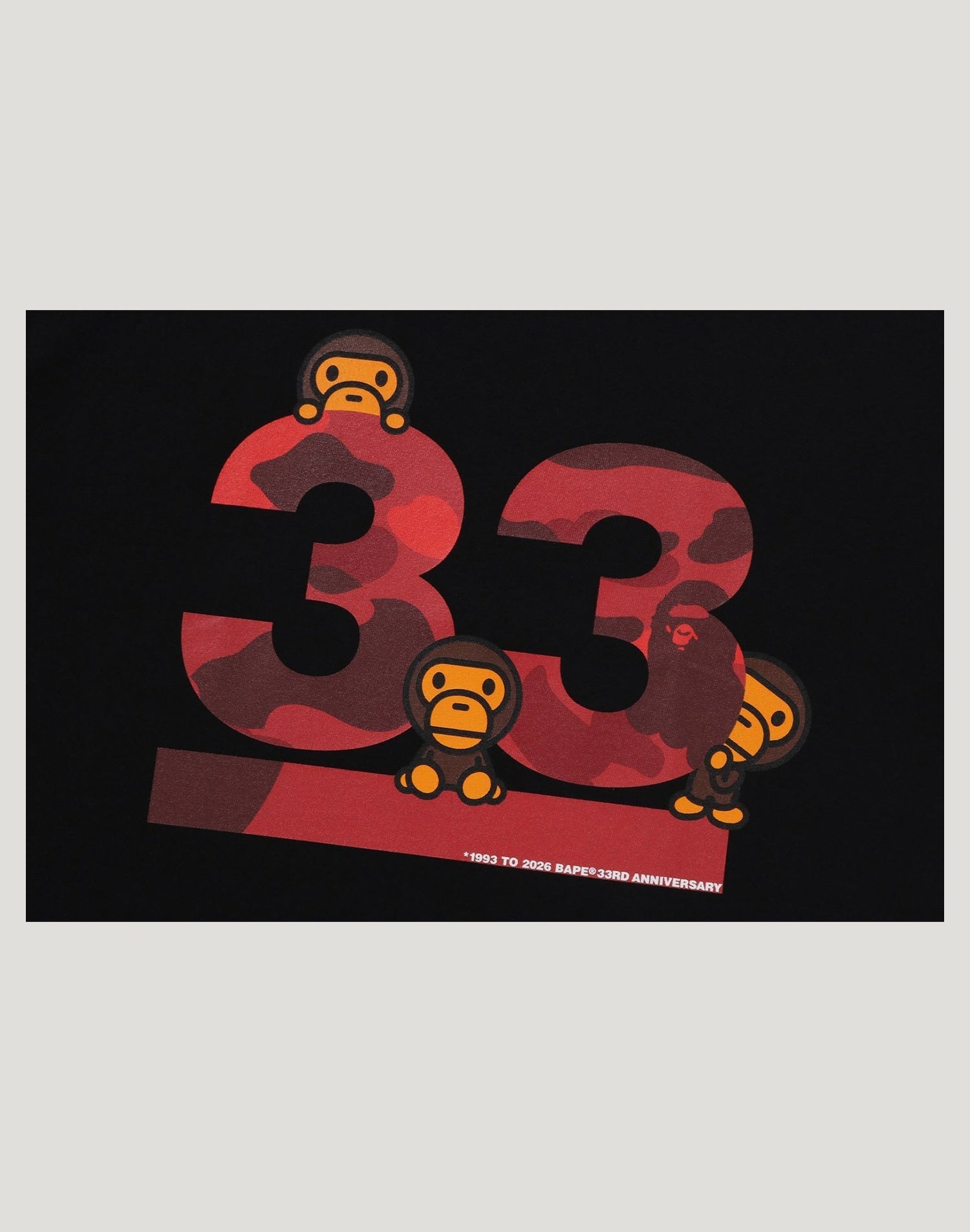 A BATHING APE 33RD ANNIV. BABY MILO TEE MENS