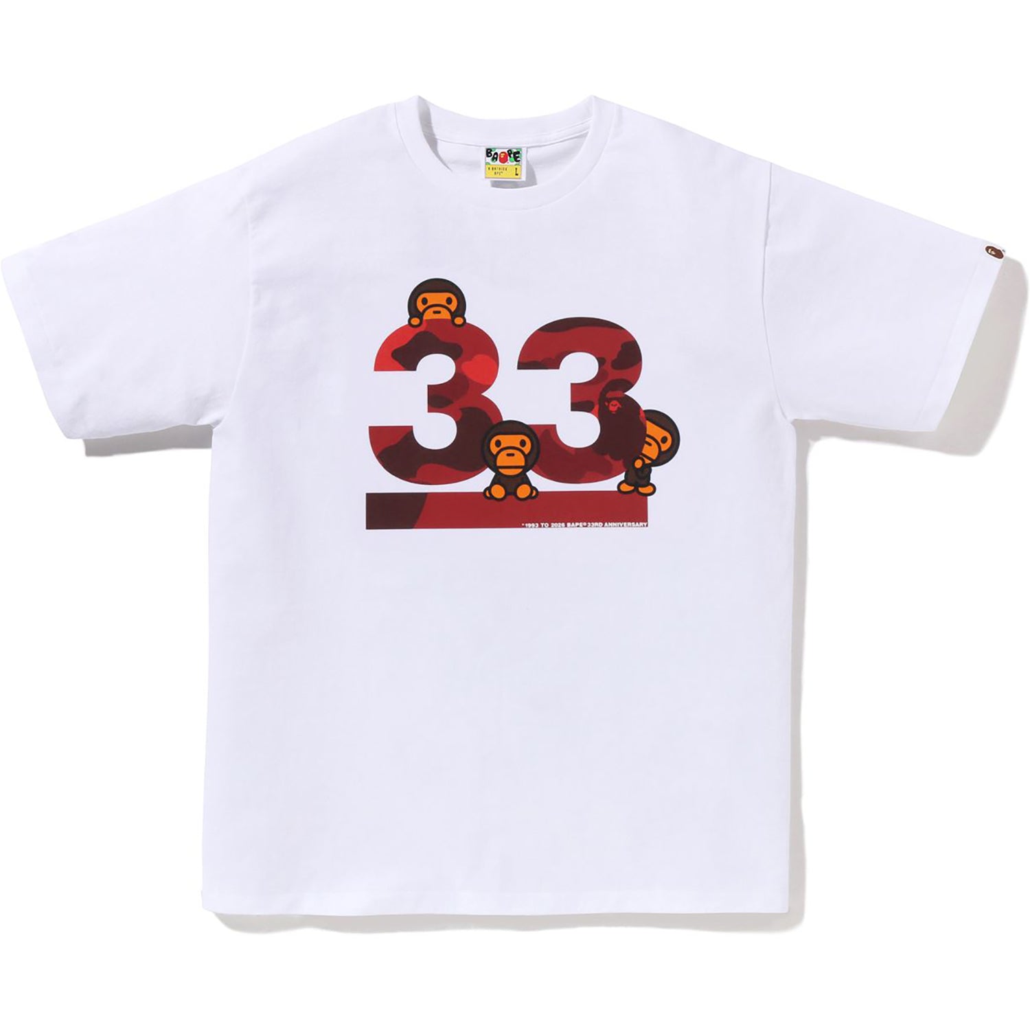 A BATHING APE 33RD ANNIV. BABY MILO TEE MENS – us.bape.com