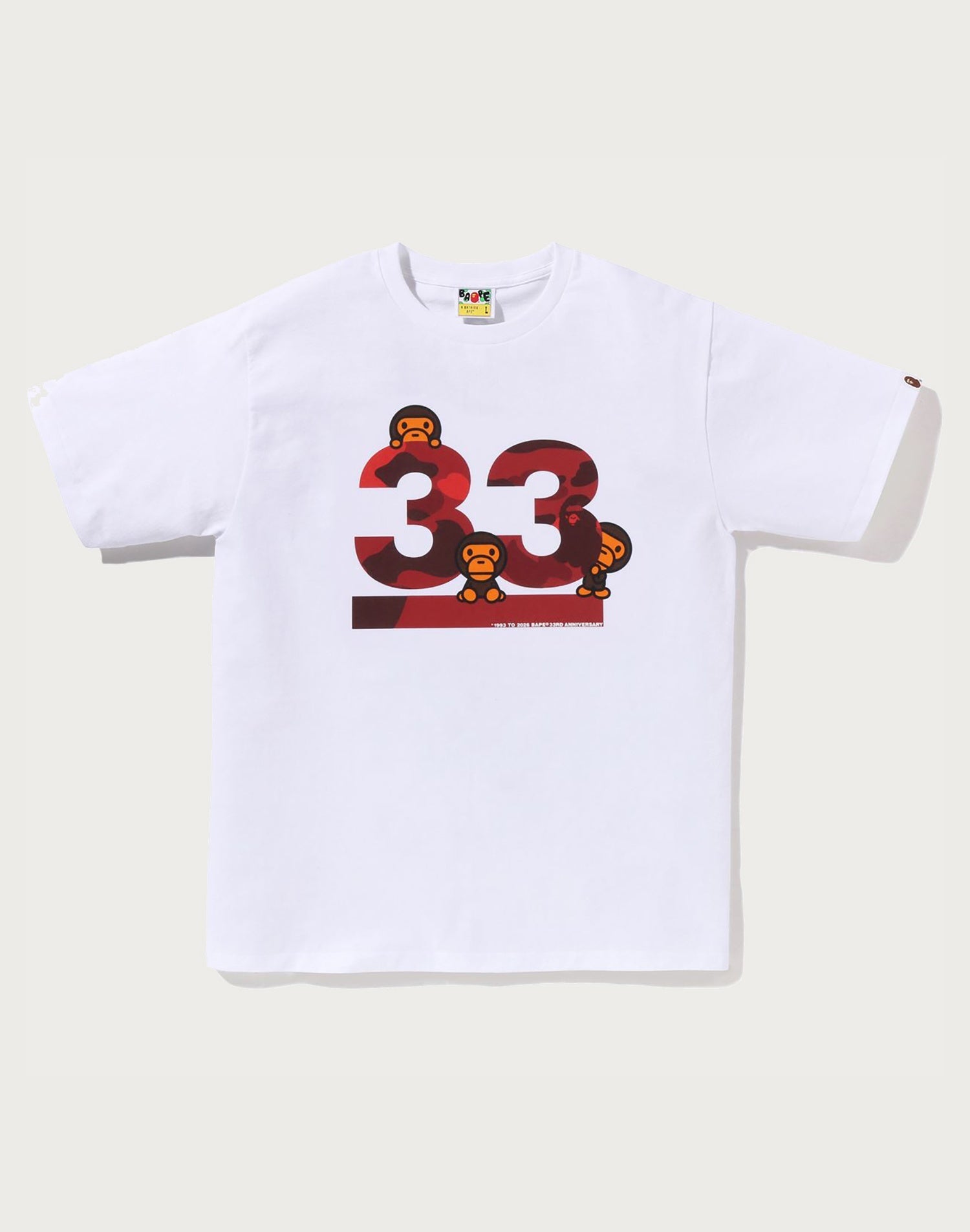 A BATHING APE 33RD ANNIV. BABY MILO TEE MENS