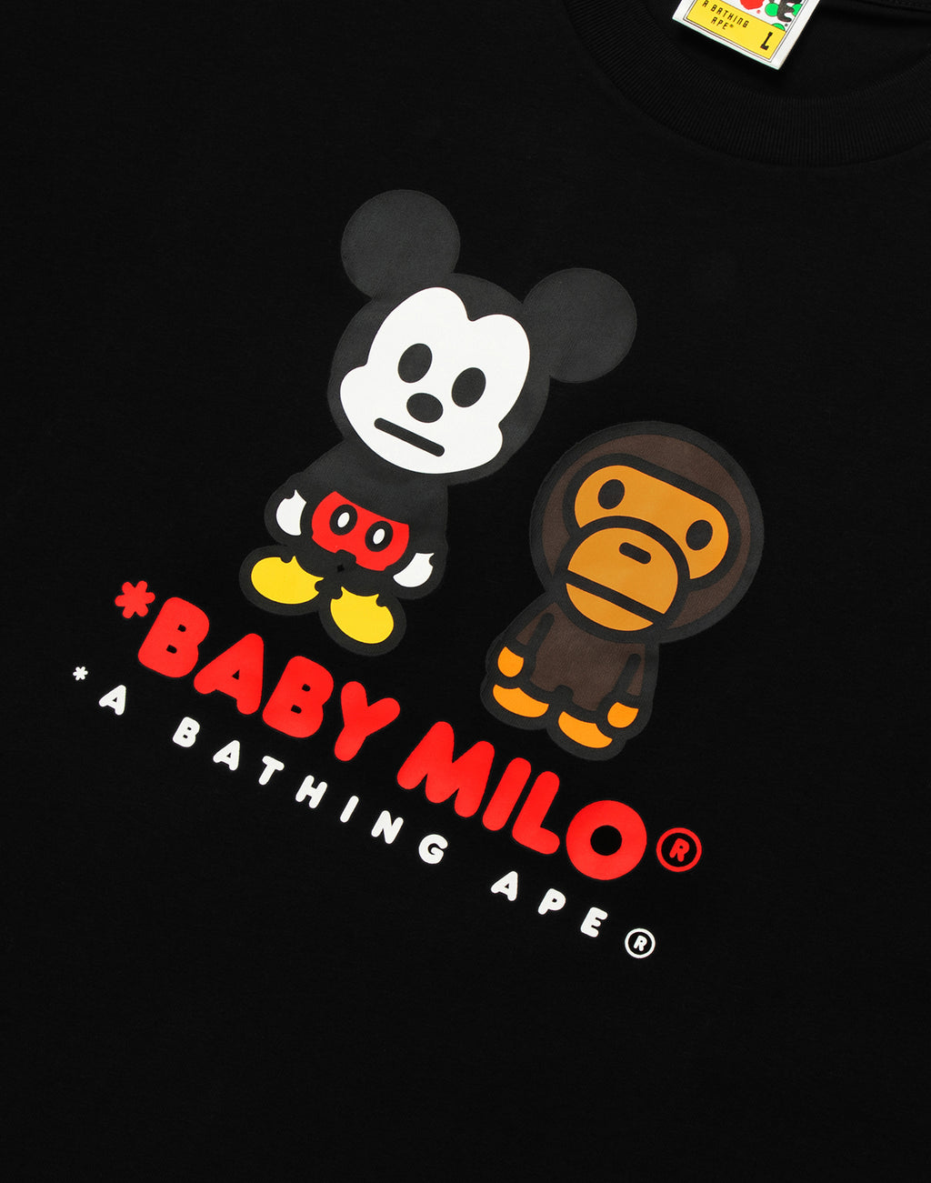 BAPE X DISNEY MICKEY MOUSE BABY MILO RELAXED FIT TEE MENS
