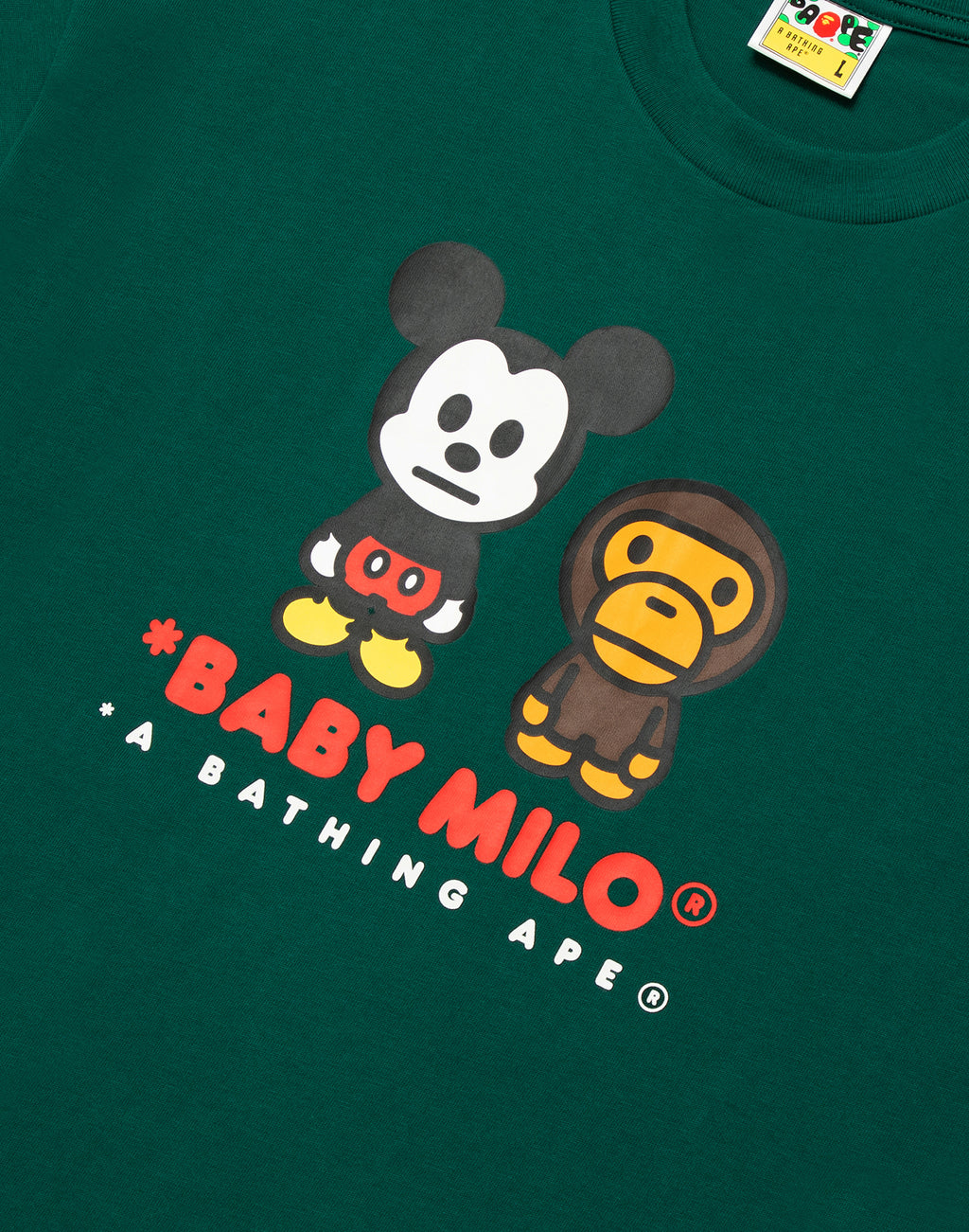 BAPE X DISNEY MICKEY MOUSE BABY MILO RELAXED FIT TEE MENS