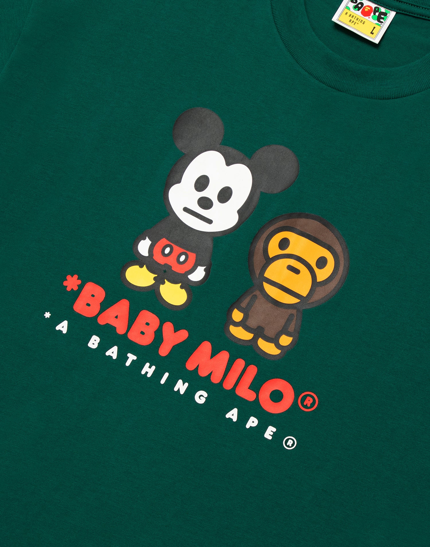 BAPE X DISNEY MICKEY MOUSE BABY MILO RELAXED FIT TEE MENS