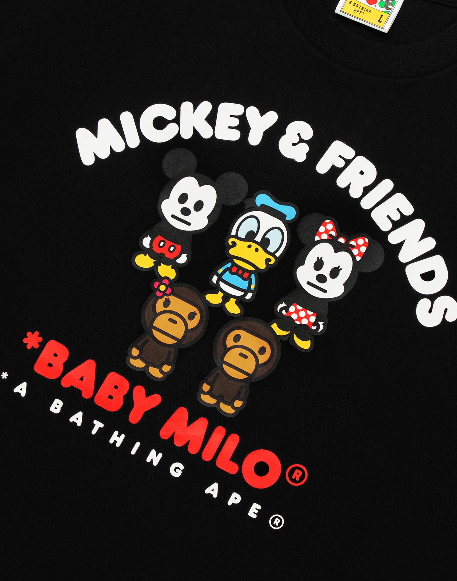 BAPE X DISNEY MICKEY & FRIENDS BABY MILO RELAXED FIT TEE MENS