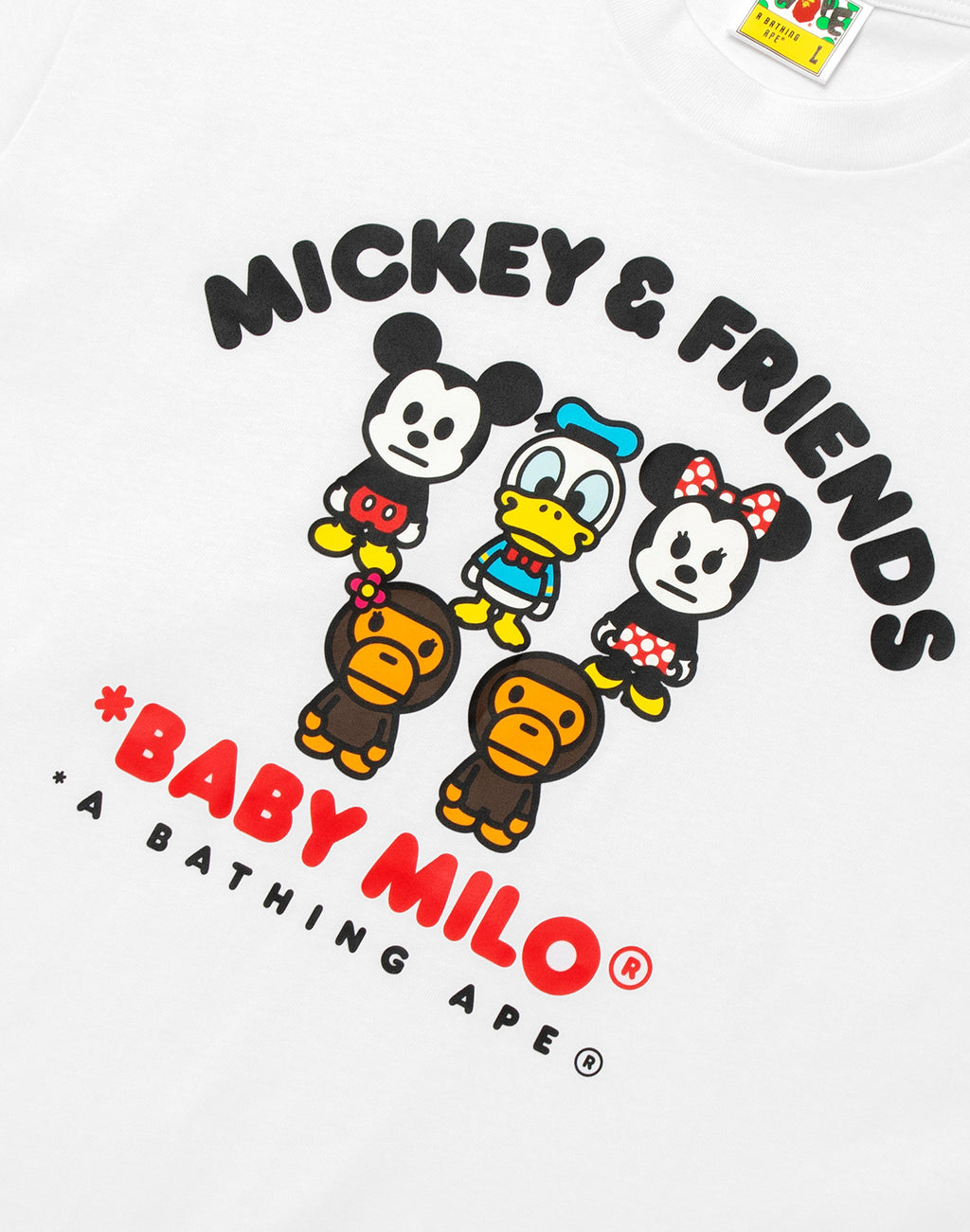 BAPE X DISNEY MICKEY & FRIENDS BABY MILO RELAXED FIT TEE MENS