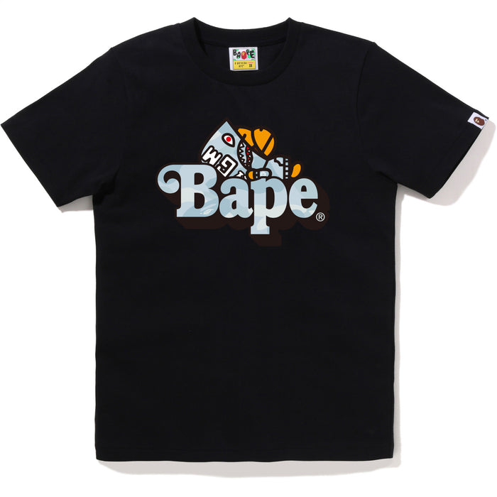 PASTEL COLOR CAMO SHARK MILO ON BAPE TEE LADIES