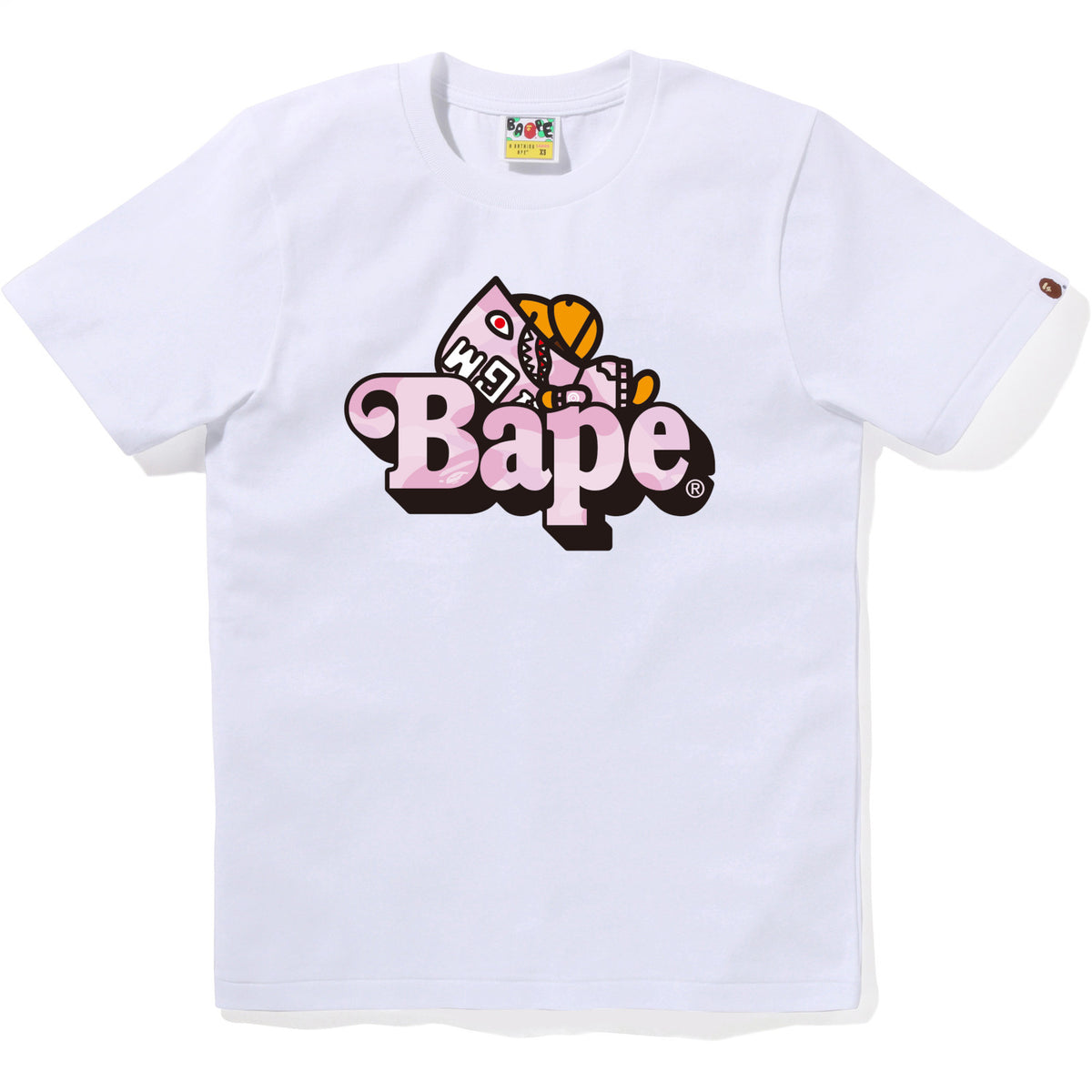 PASTEL COLOR CAMO SHARK MILO ON BAPE TEE LADIES