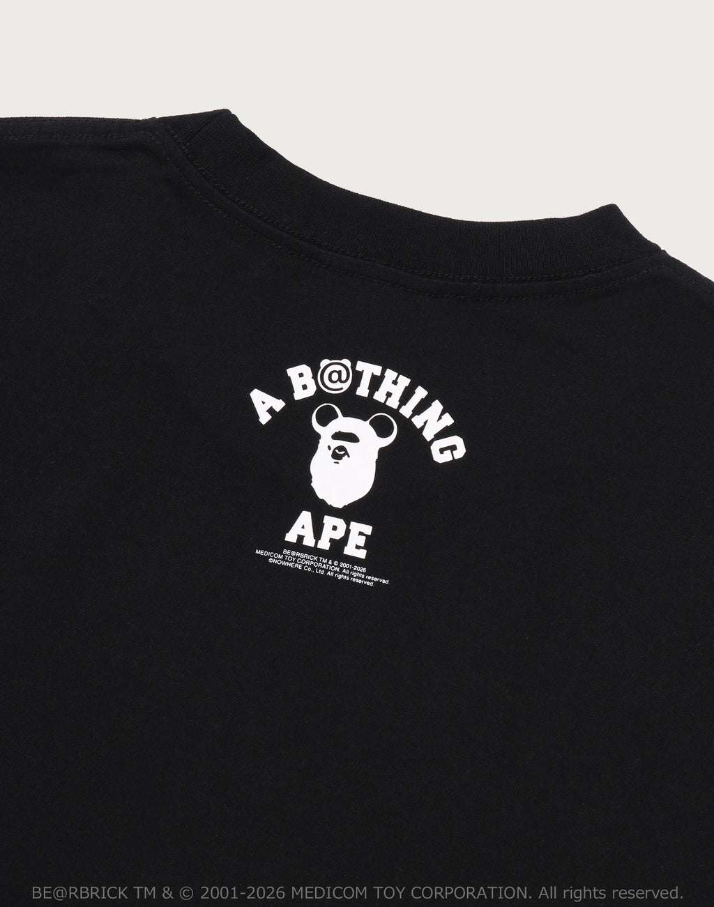 BAPE X MEDICOM TOY 30TH ANNIV. COLLEGE MILO TEE MENS