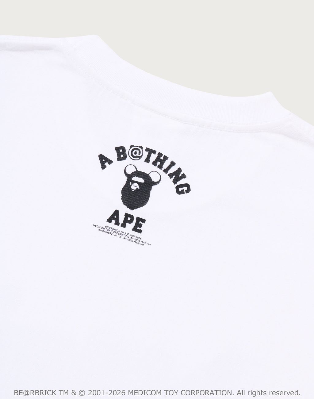 BAPE X MEDICOM TOY 30TH ANNIV. COLLEGE MILO TEE MENS