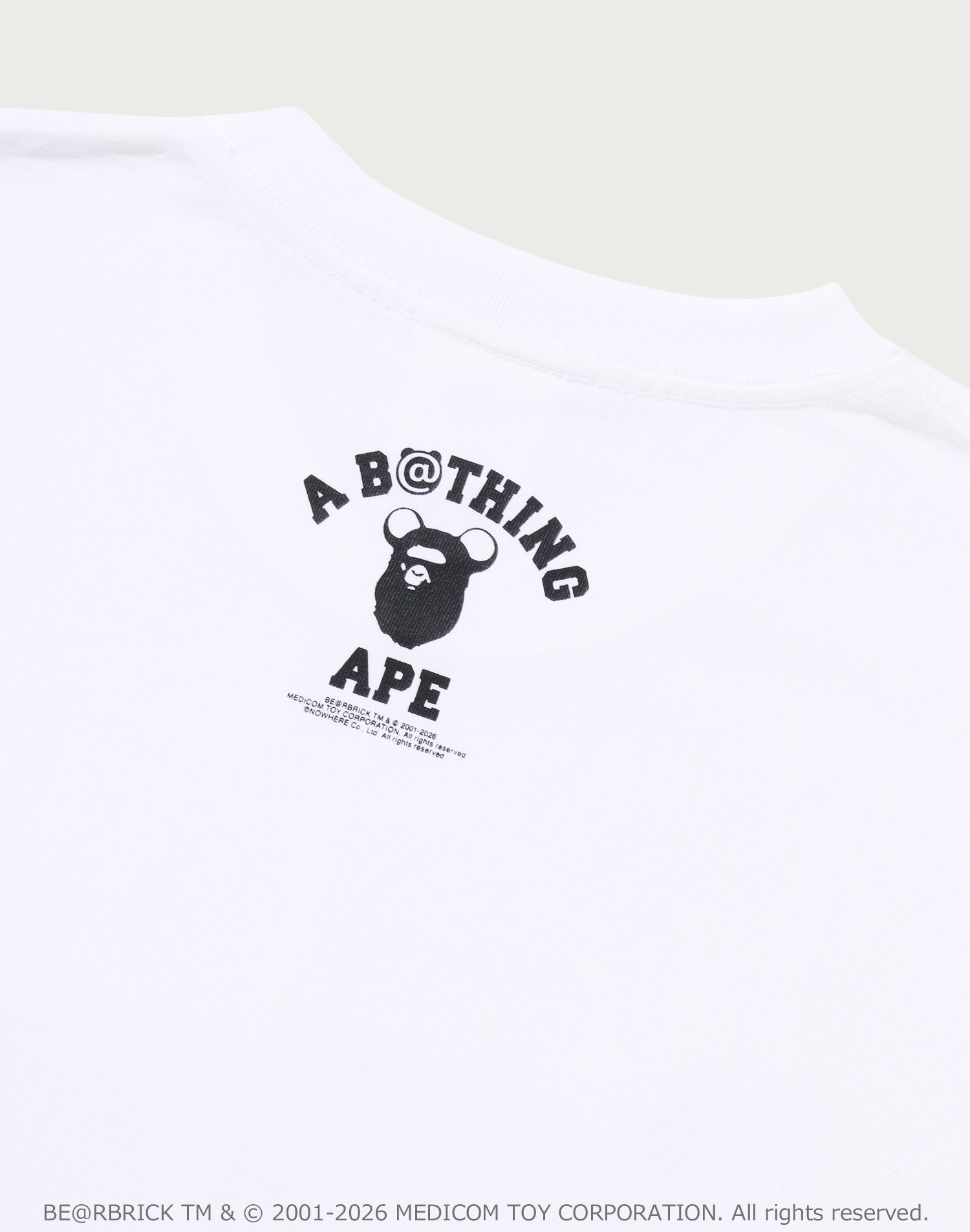 BAPE X MEDICOM TOY 30TH ANNIV. COLLEGE MILO TEE MENS
