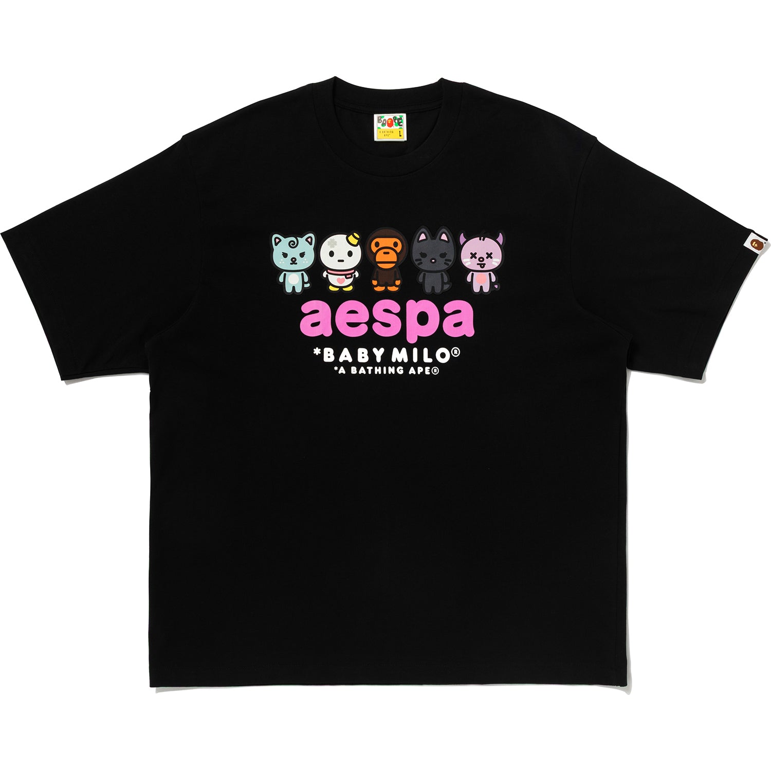 BAPE X AESPA BABY MILO RELAXED FIT TEE MENS