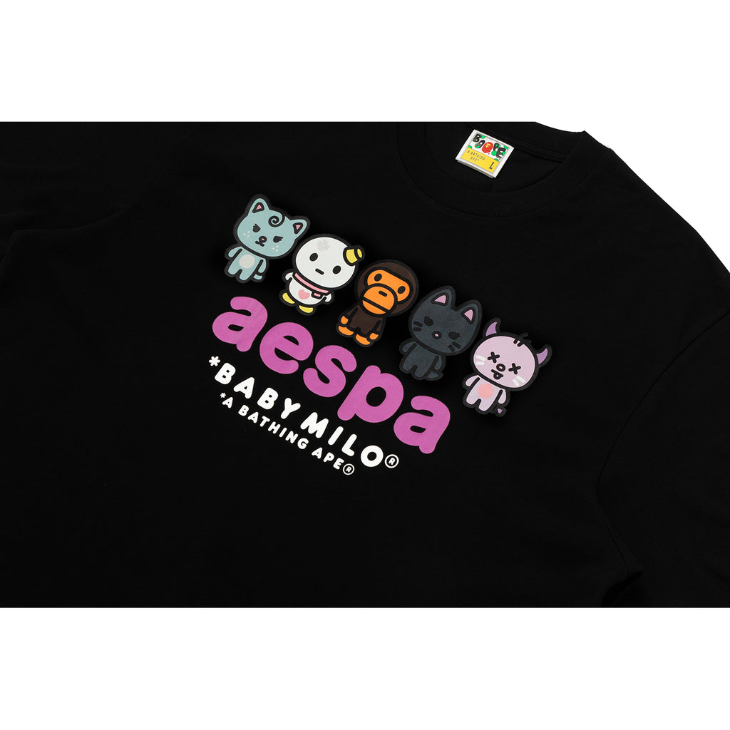 BAPE X AESPA BABY MILO RELAXED FIT TEE MENS