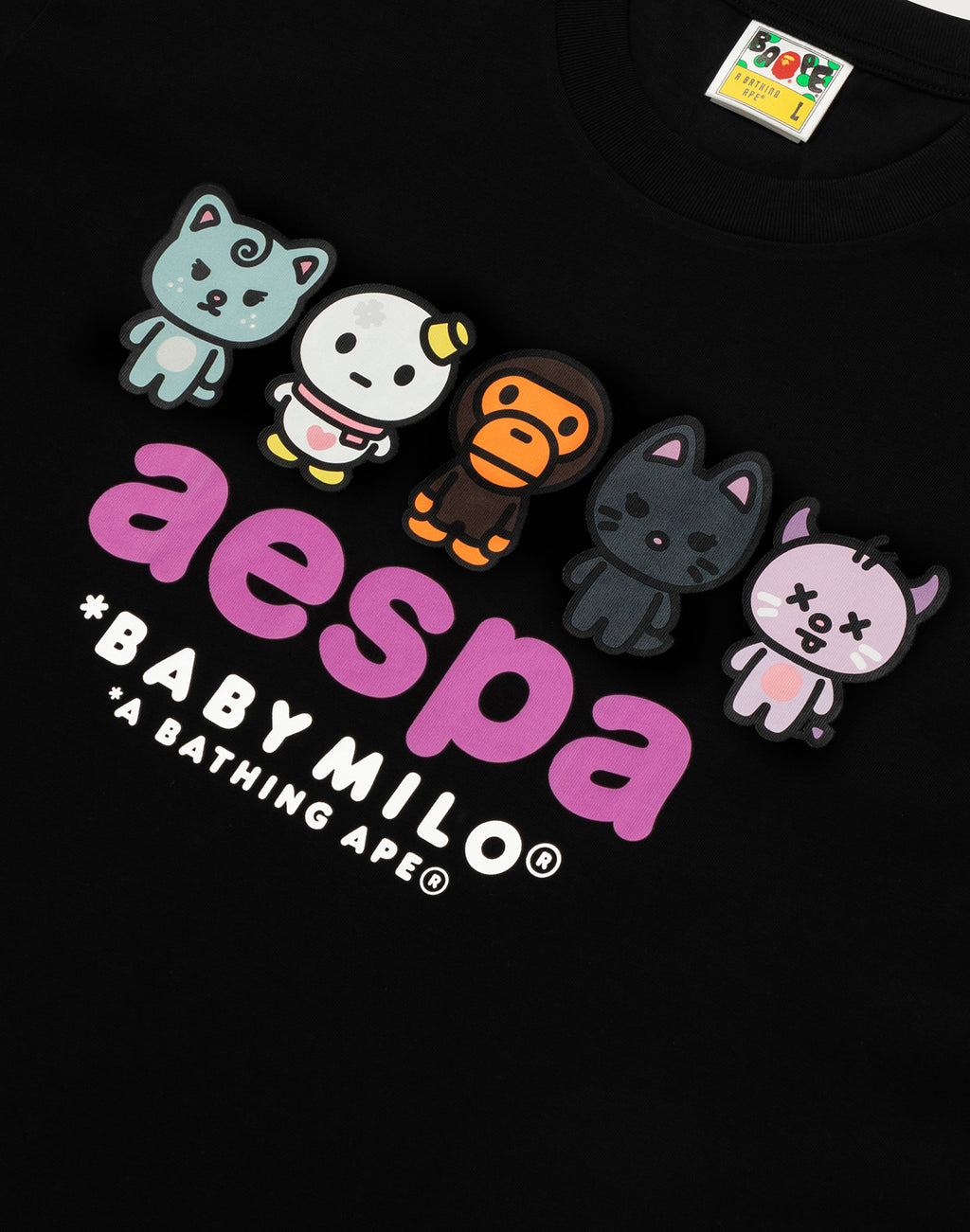 BAPE X AESPA BABY MILO RELAXED FIT TEE MENS