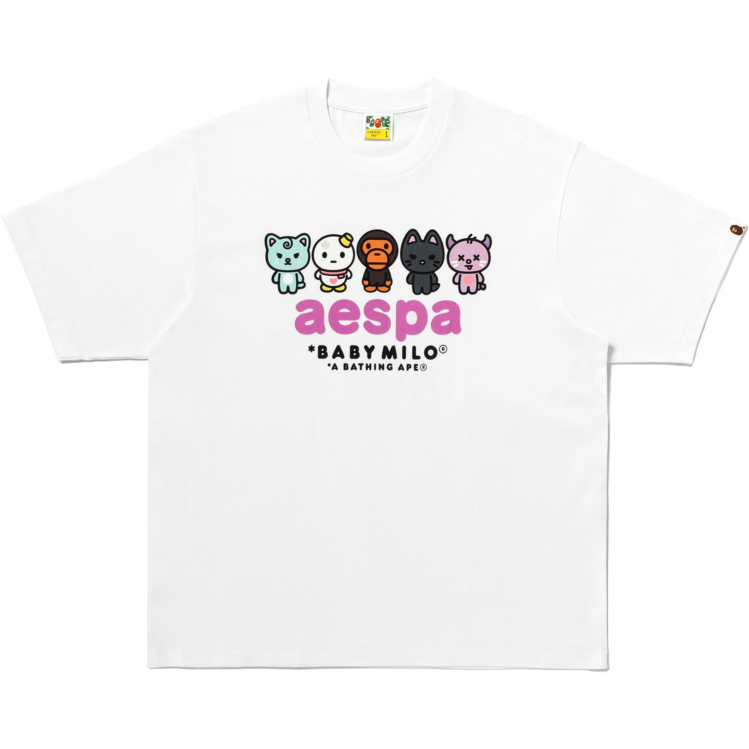 BAPE X AESPA BABY MILO RELAXED FIT TEE MENS