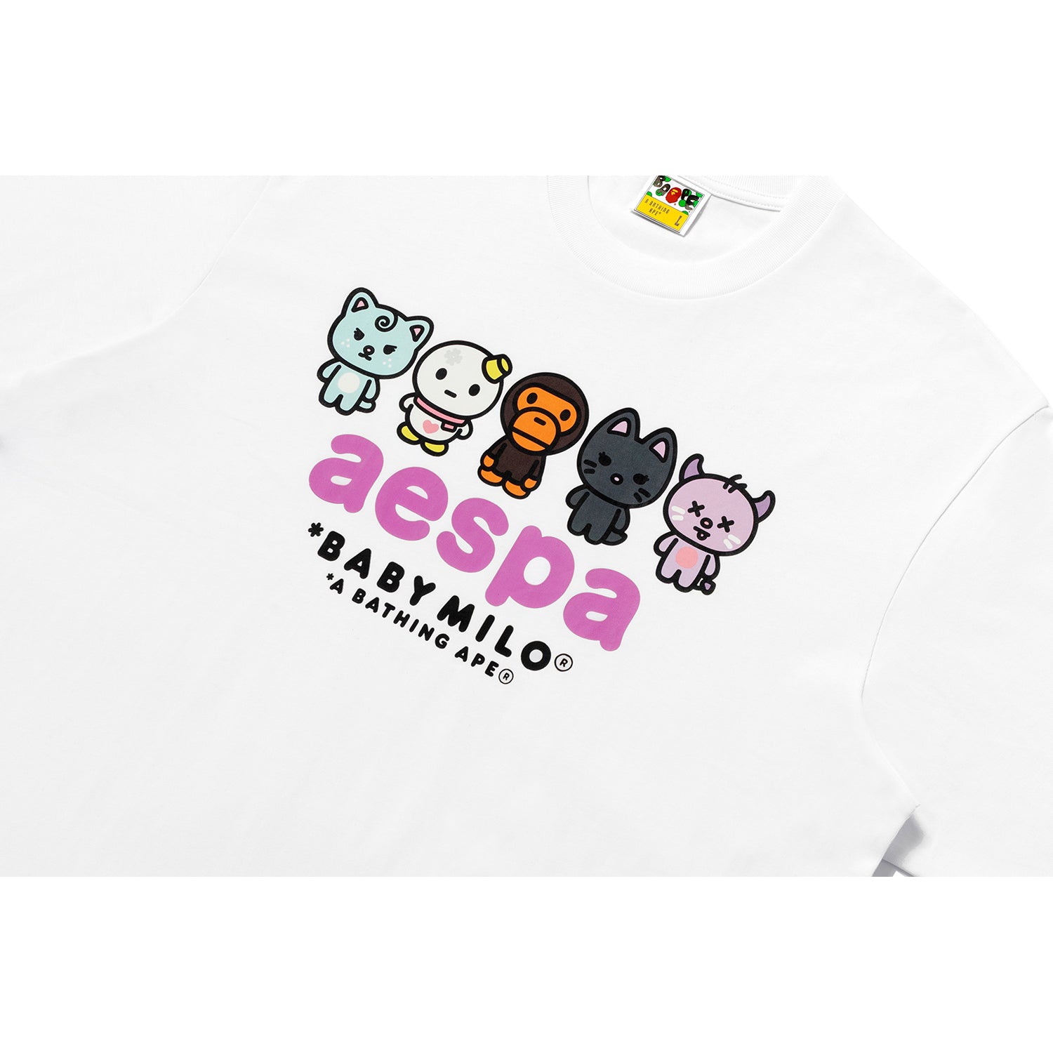 BAPE X AESPA BABY MILO RELAXED FIT TEE MENS