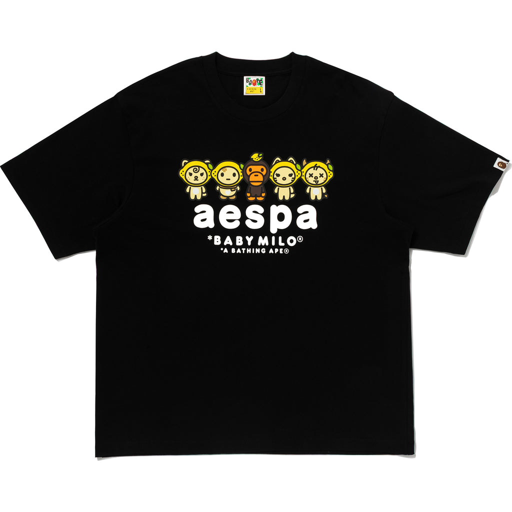 BAPE X AESPA BABY MILO LEMONADE RELAXED FIT TEE MENS