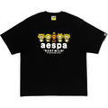BAPE X AESPA BABY MILO LEMONADE RELAXED FIT TEE MENS