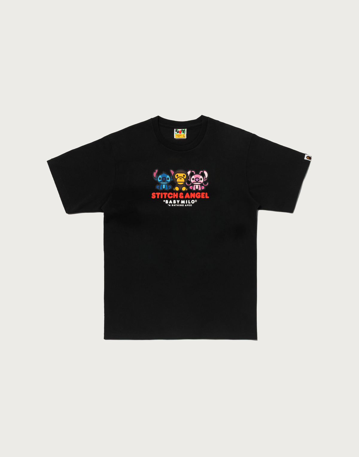 BAPE X DISNEY STITCH AND ANGEL BABY MILO TEE MENS
