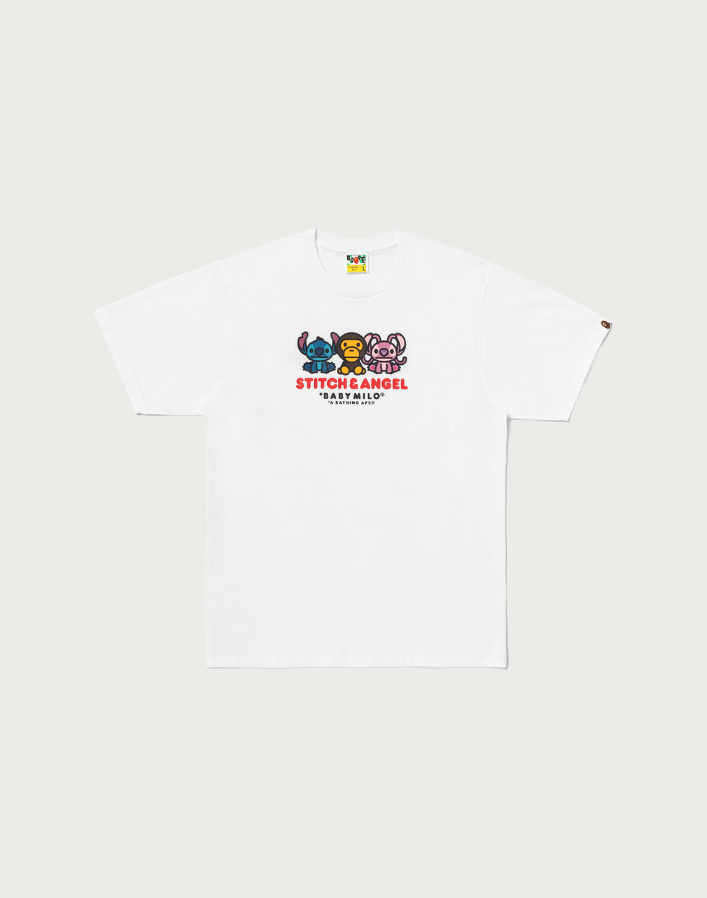 BAPE X DISNEY STITCH AND ANGEL BABY MILO TEE MENS