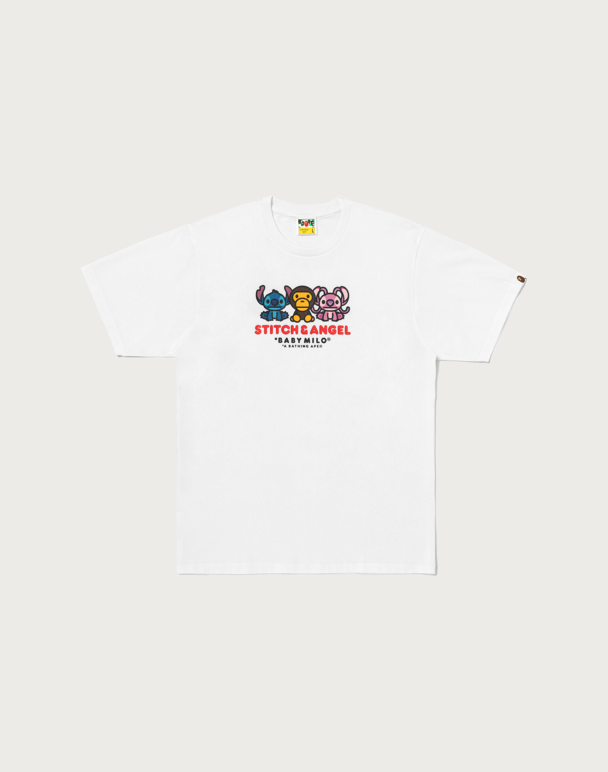 BAPE X DISNEY STITCH AND ANGEL BABY MILO TEE MENS