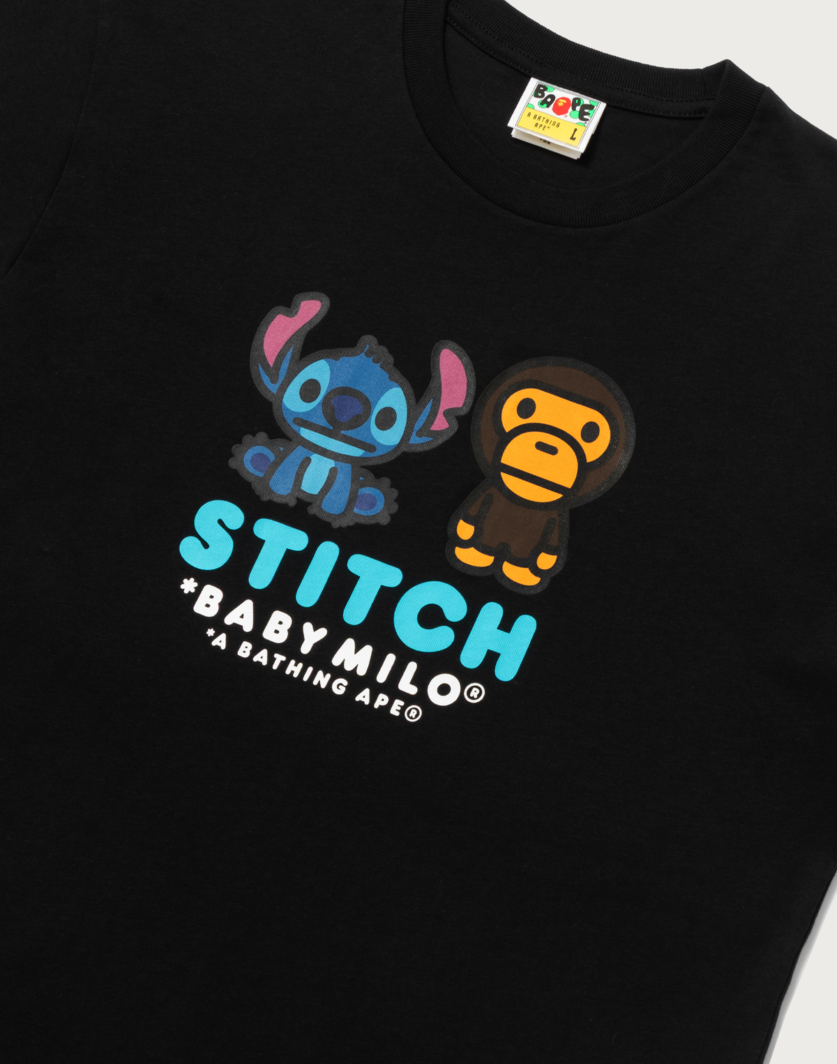 BAPE X DISNEY STITCH AND BABY MILO TEE MENS