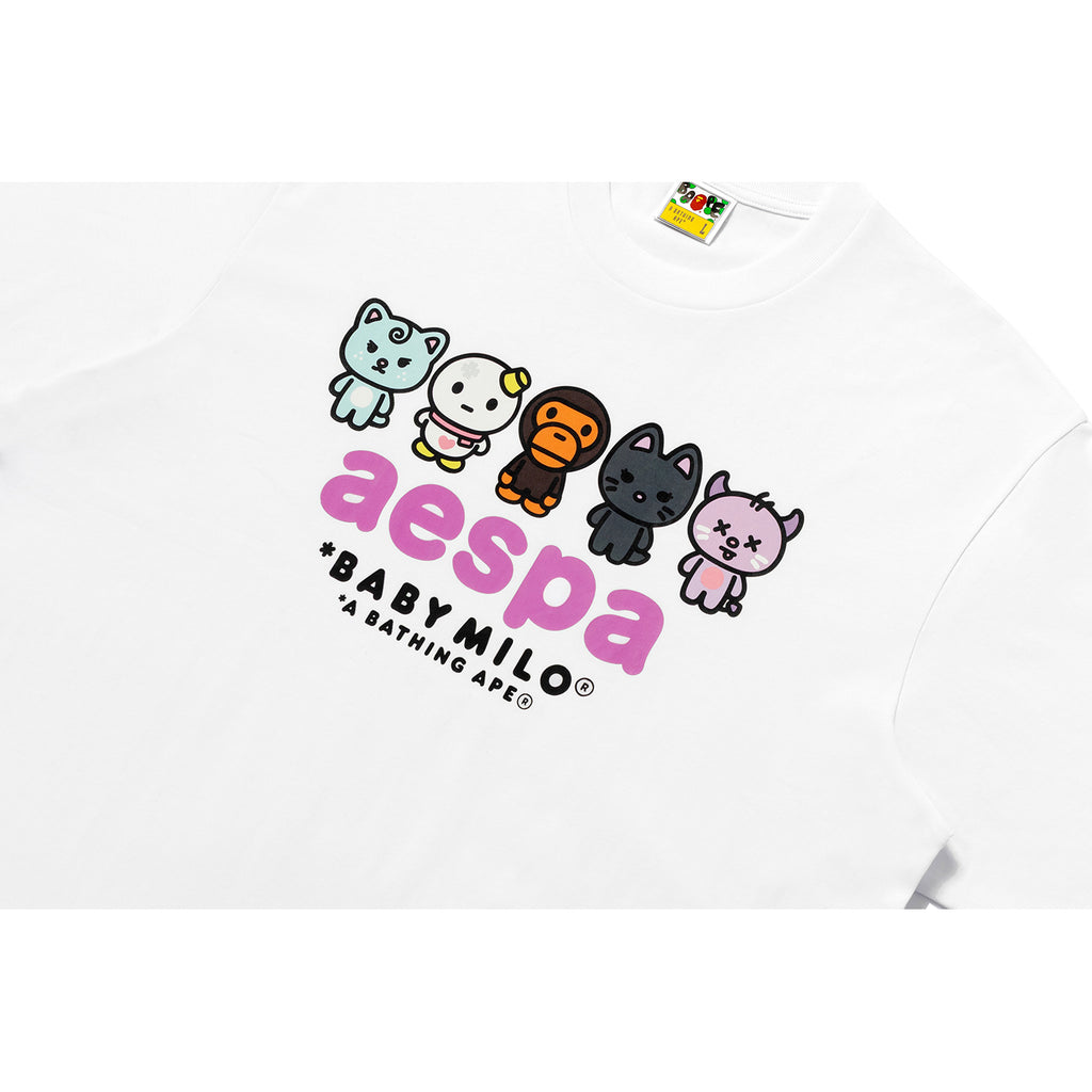 BAPE X AESPA BABY MILO TEE LADIES