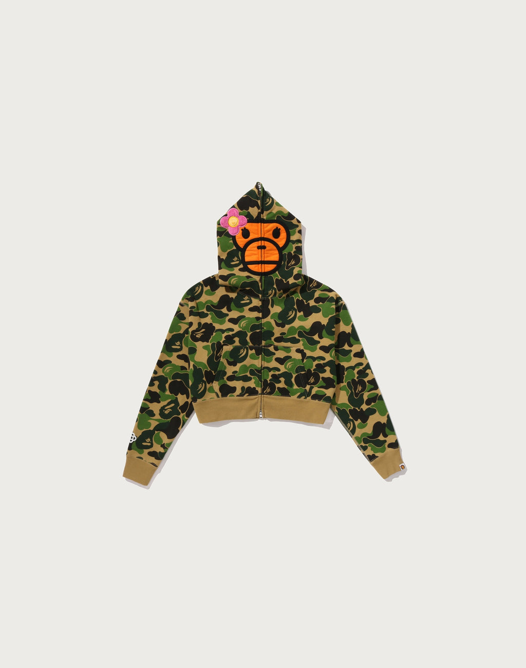 ABC CAMO BABY LISA CROPPED FULL ZIP HOODIE LADIES