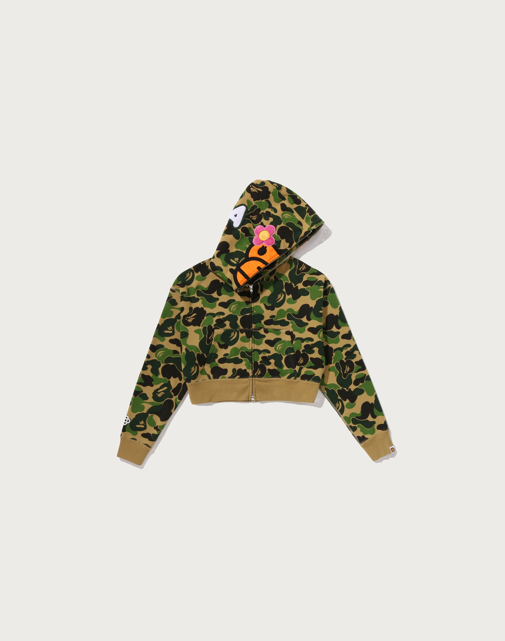 ABC CAMO BABY LISA CROPPED FULL ZIP HOODIE LADIES